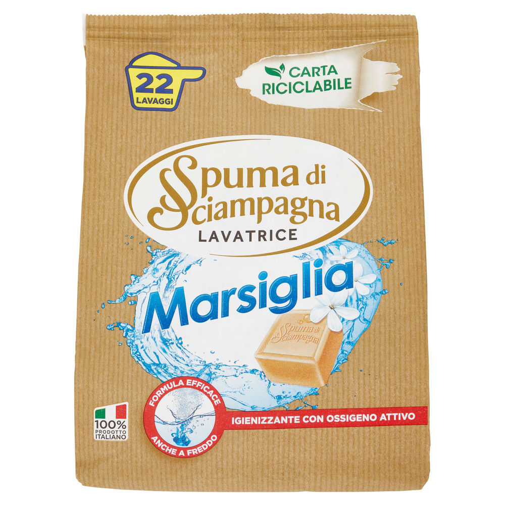 DETERSIVO LAVATRICE IN POLVERE SPUMA DI SCIAMPAGNA MARSIGLIA 22LAV KG 0,99 - 2