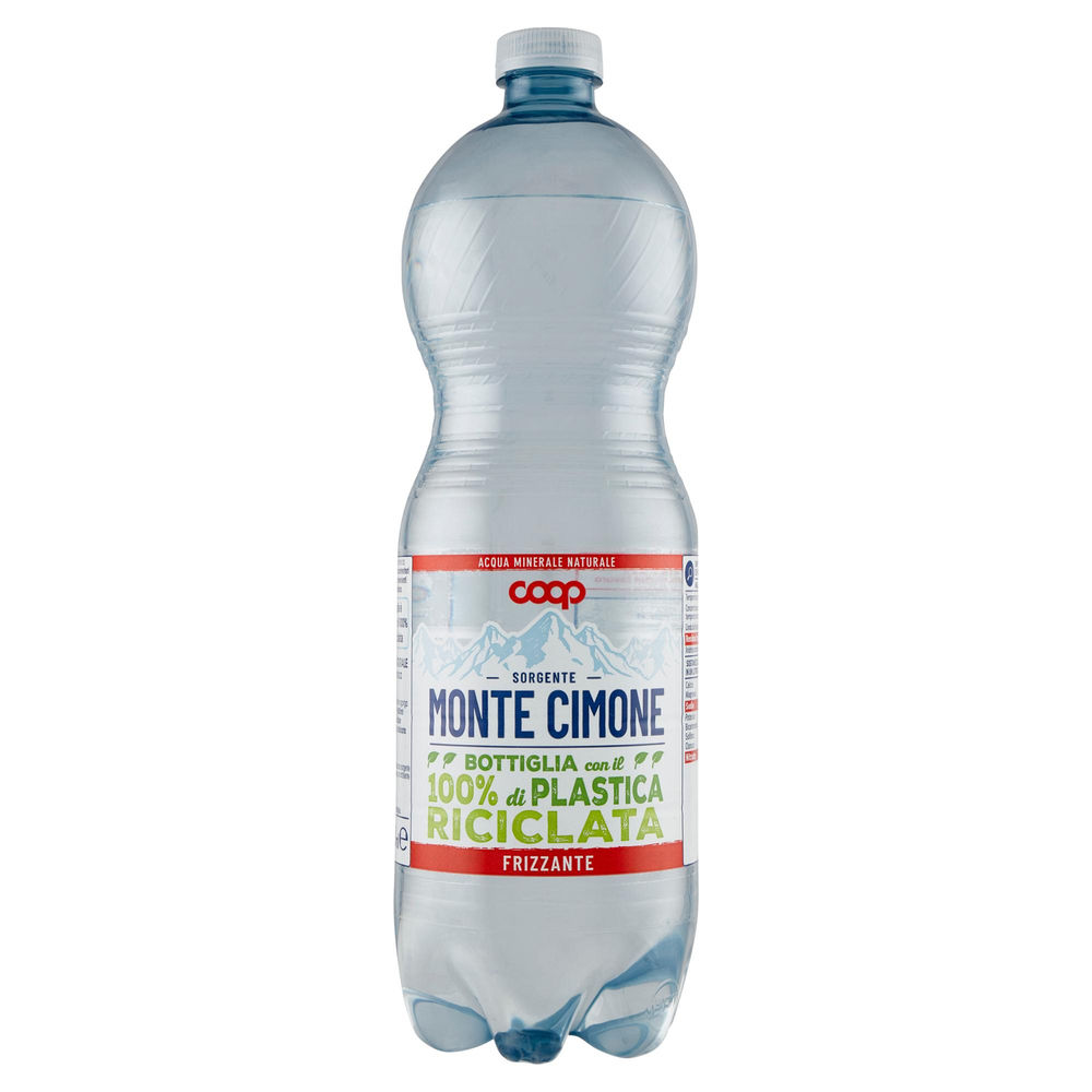 Acqua minerale frizzante monte cimone coop rpet 100% l 1