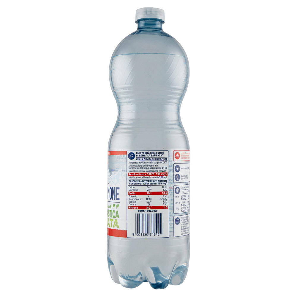 ACQUA MINERALE FRIZZANTE MONTE CIMONE COOP RPET 100% L 1 - 4