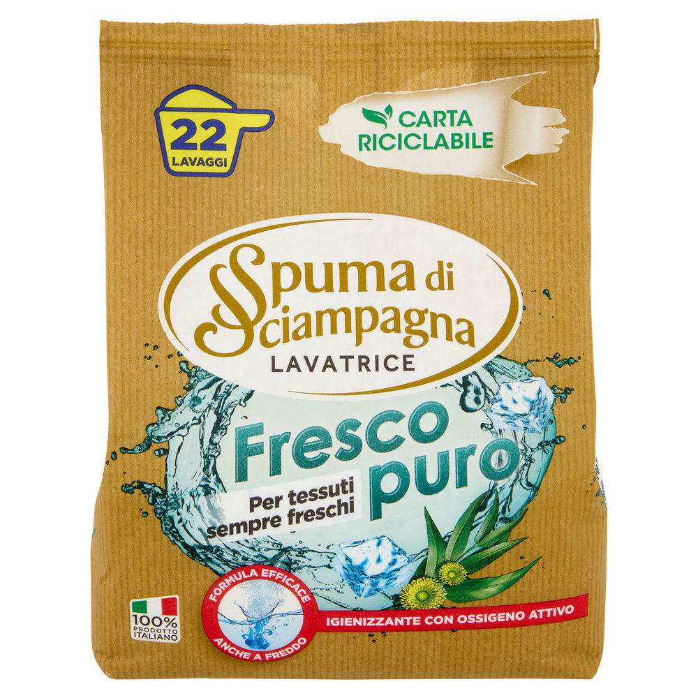 DETERSIVO LAVATRICE IN POLVERE SPUMA DI SCIAMPAGNA FRESCO 22LAV KG 0,99 - 5