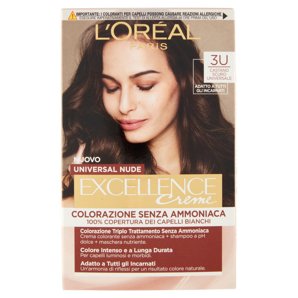 COLORAZIONE L'OREAL EXCELLENCE NUDE CASTANO SCURO 3 PZ 1 - 3