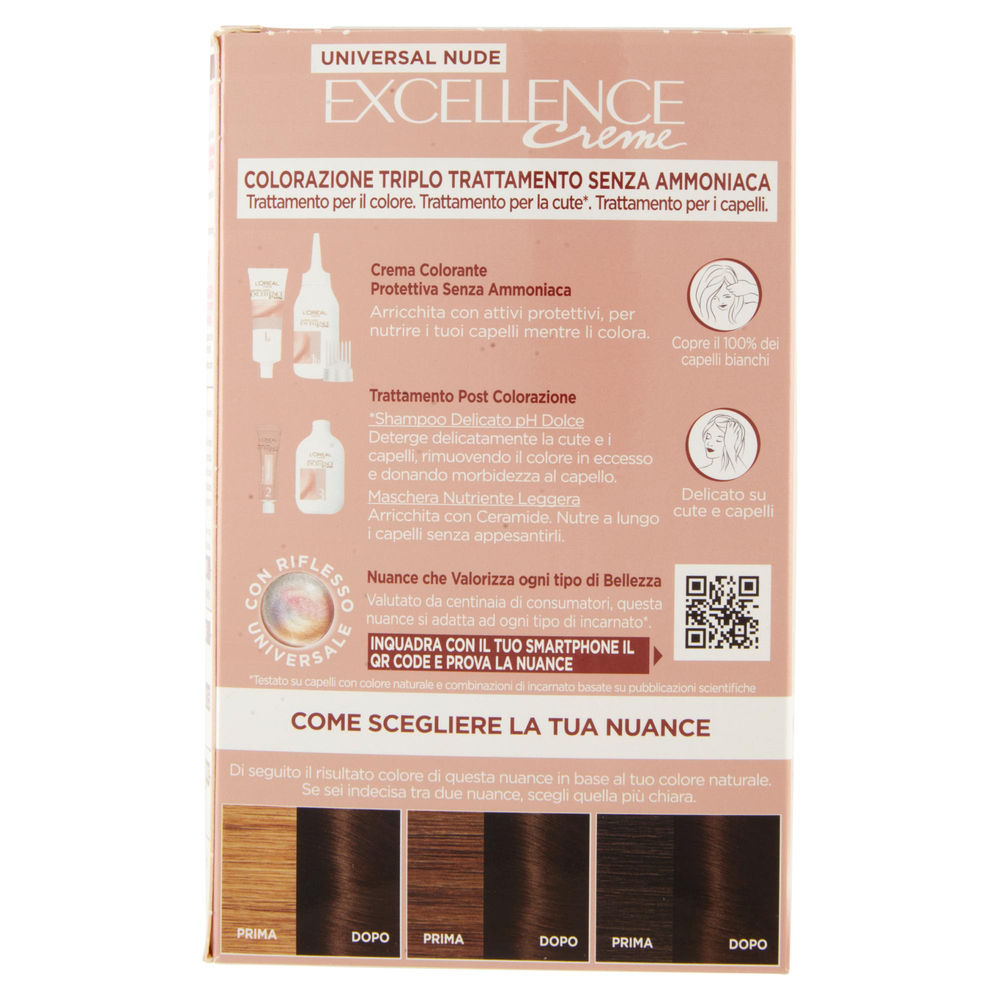 COLORAZIONE L'OREAL EXCELLENCE NUDE CASTANO SCURO 3 PZ 1 - 1