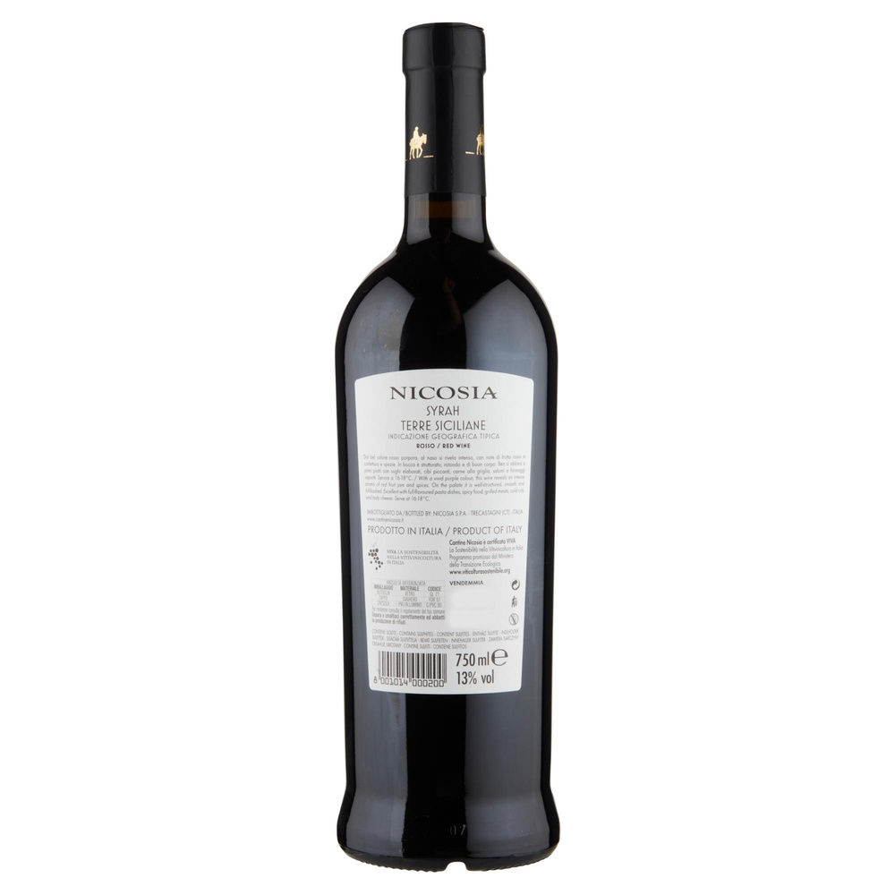 VINO ROSSO NICOSIA SYRAH  BTG.CL.75 - 1