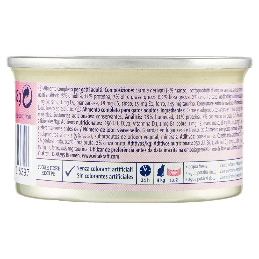 UMIDO GATTO POESIE MOUSSE + MANZO VITAKRAFT G 85 - 1