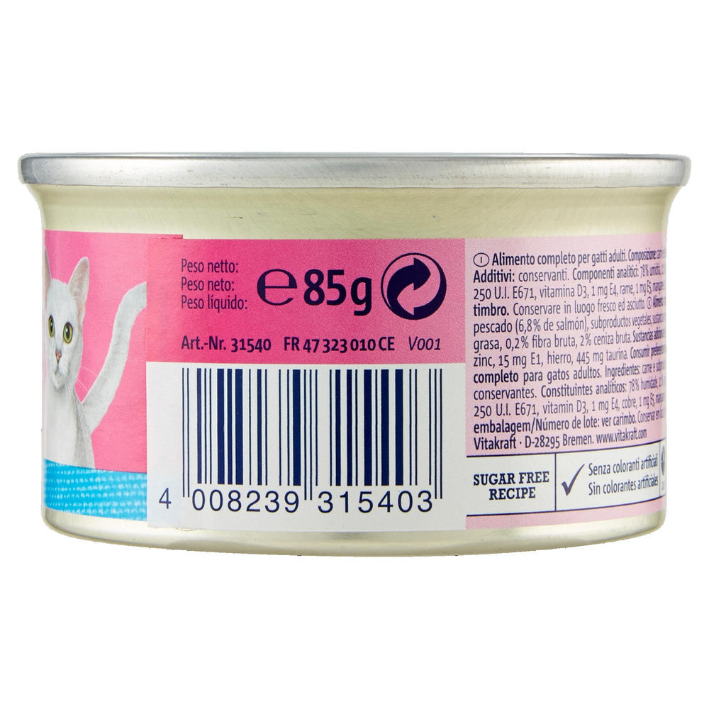 UMIDO GATTO POESIE MOUSSE + SALMONE VITAKRAFT G 85 - 5