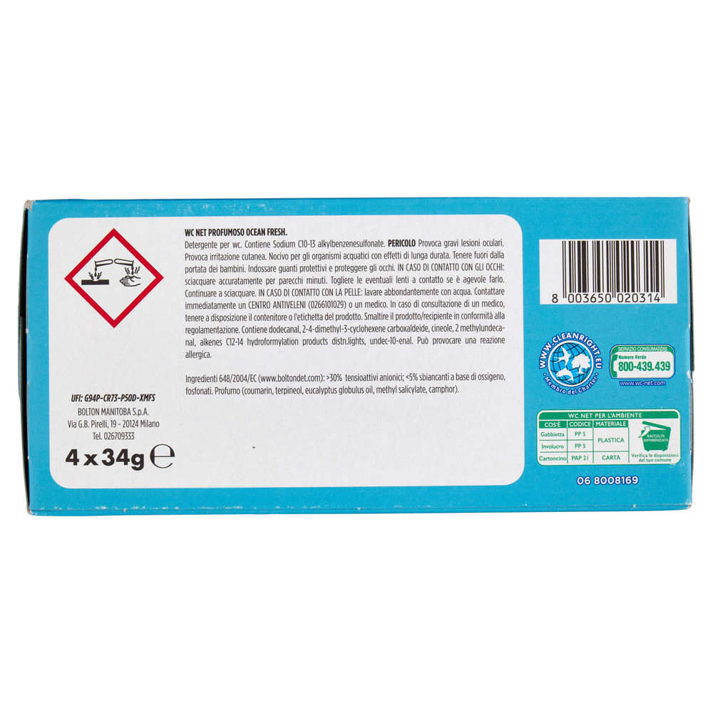 SCHIUMOGENO SOLIDO WC NET PROFUMOSO OCEAN FRESH G.34X4PZ - 7