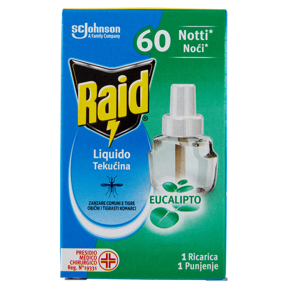 INSETTICIDA RAID RICARICA LIQUIDA PER ELETTROEM. 60NOTTI EUCALIPTO ML 36 - 0