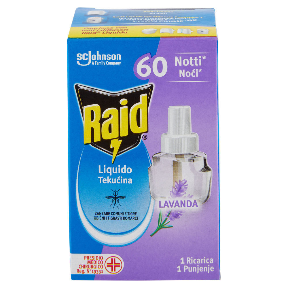 INSETTICIDA RAID RICARICA LIQUIDA PER ELETTROEM. 60NOTTI LAVANDA ML 36 - 7