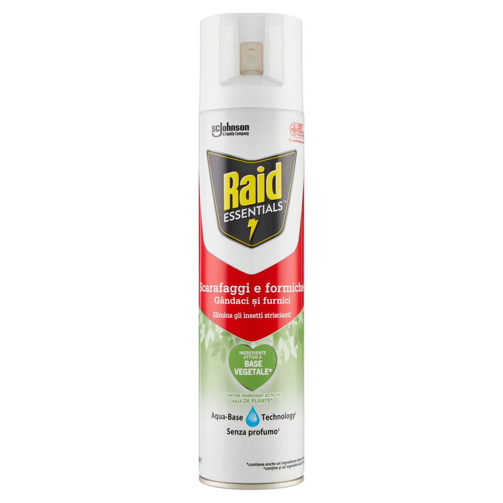 INSETTICIDA SPRAY RAID ESSENTIALS SCARAFAGGI E FORMICHE ML 400 - 0