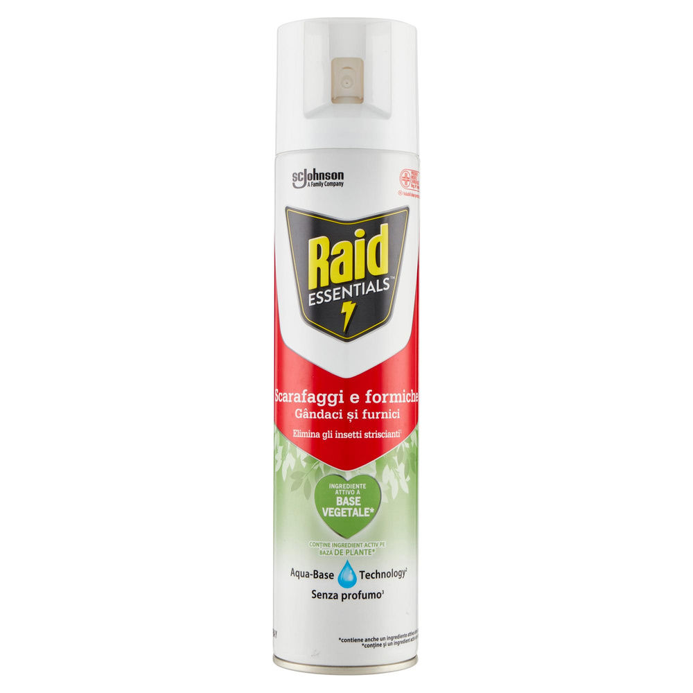 INSETTICIDA SPRAY RAID ESSENTIALS SCARAFAGGI E FORMICHE ML 400 - 5