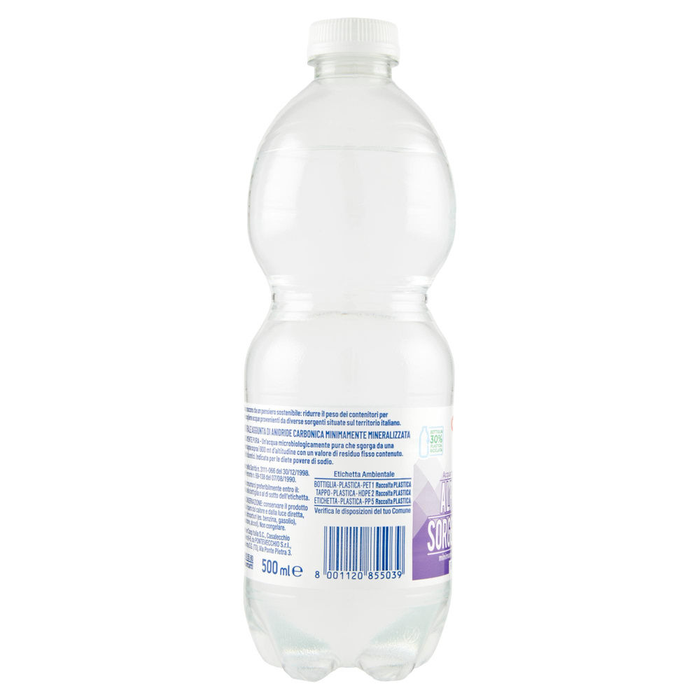 ACQUA MINERALE COOP FRIZZANTE MIN. MINER. FONTE ORO 30% RPET ML 500 - 6
