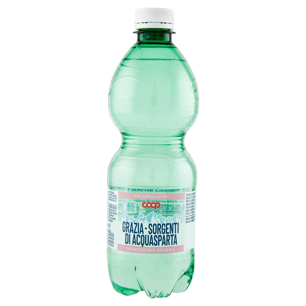 ACQUA EFFERVESCENTE NATURALE COOP FONTE ACQUASPARTA RPET 30% ML 500 - 0