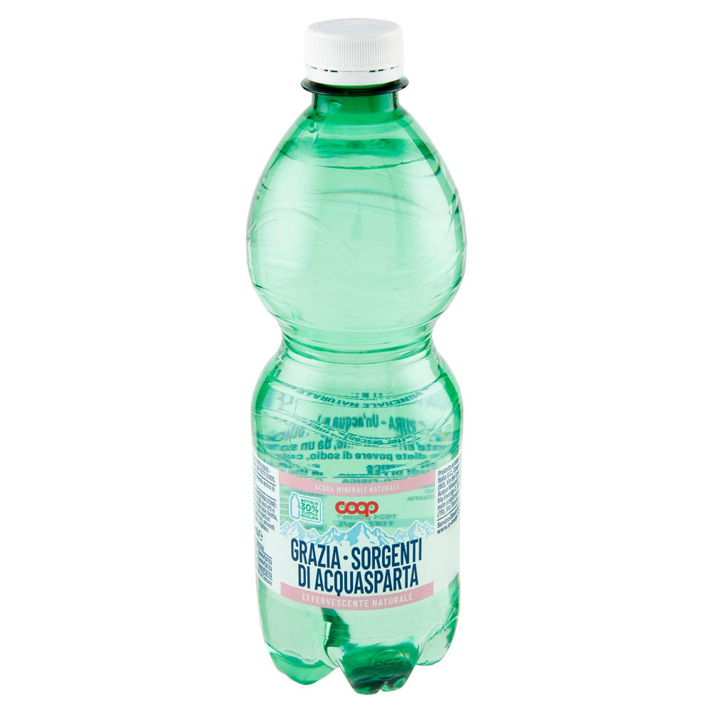 ACQUA EFFERVESCENTE NATURALE COOP FONTE ACQUASPARTA RPET 30% ML 500 - 3