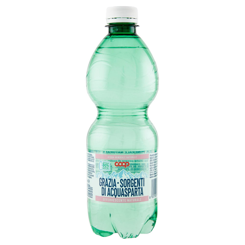 ACQUA EFFERVESCENTE NATURALE COOP FONTE ACQUASPARTA RPET 30% ML 500 - 4
