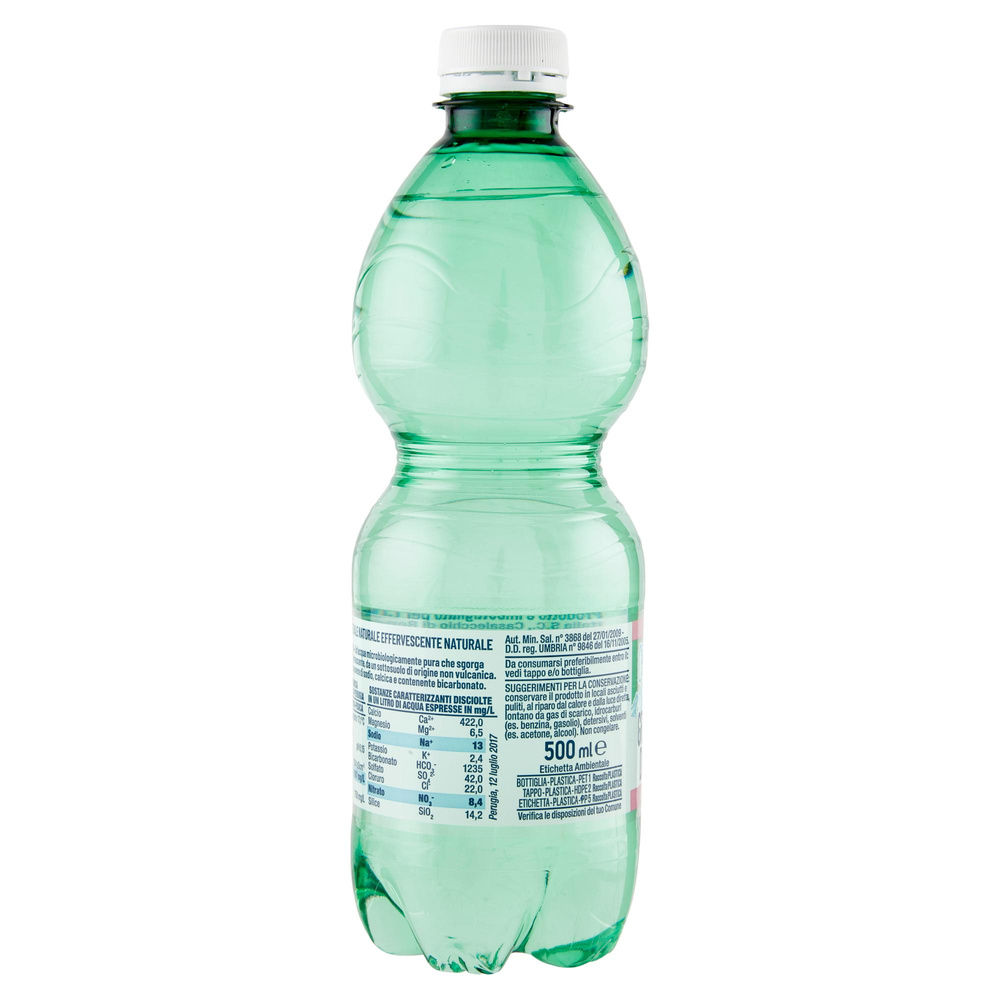 ACQUA EFFERVESCENTE NATURALE COOP FONTE ACQUASPARTA RPET 30% ML 500 - 5