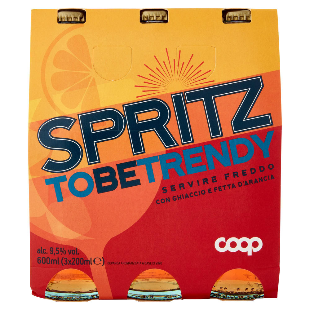 Aperitivo alcolico pronto spritz 9,5 gradi coop cluster ml 200 x 3