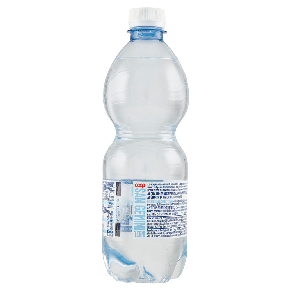 ACQUA LEGGERMENTE FRIZZANTE COOP ANTICHE SORGENTI UMBRE 30% RPET ML 500 - 1