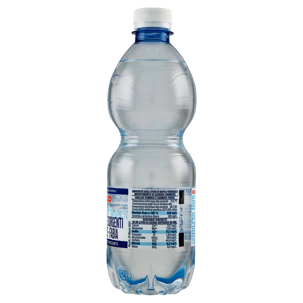 ACQUA LEGGERMENTE FRIZZANTE COOP ANTICHE SORGENTI UMBRE 30% RPET ML 500 - 5