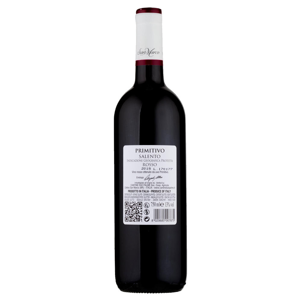 VINO PRIMITIVO IGP SALENTO ROSSO TENUTA SAN MARCO 75CL - 1