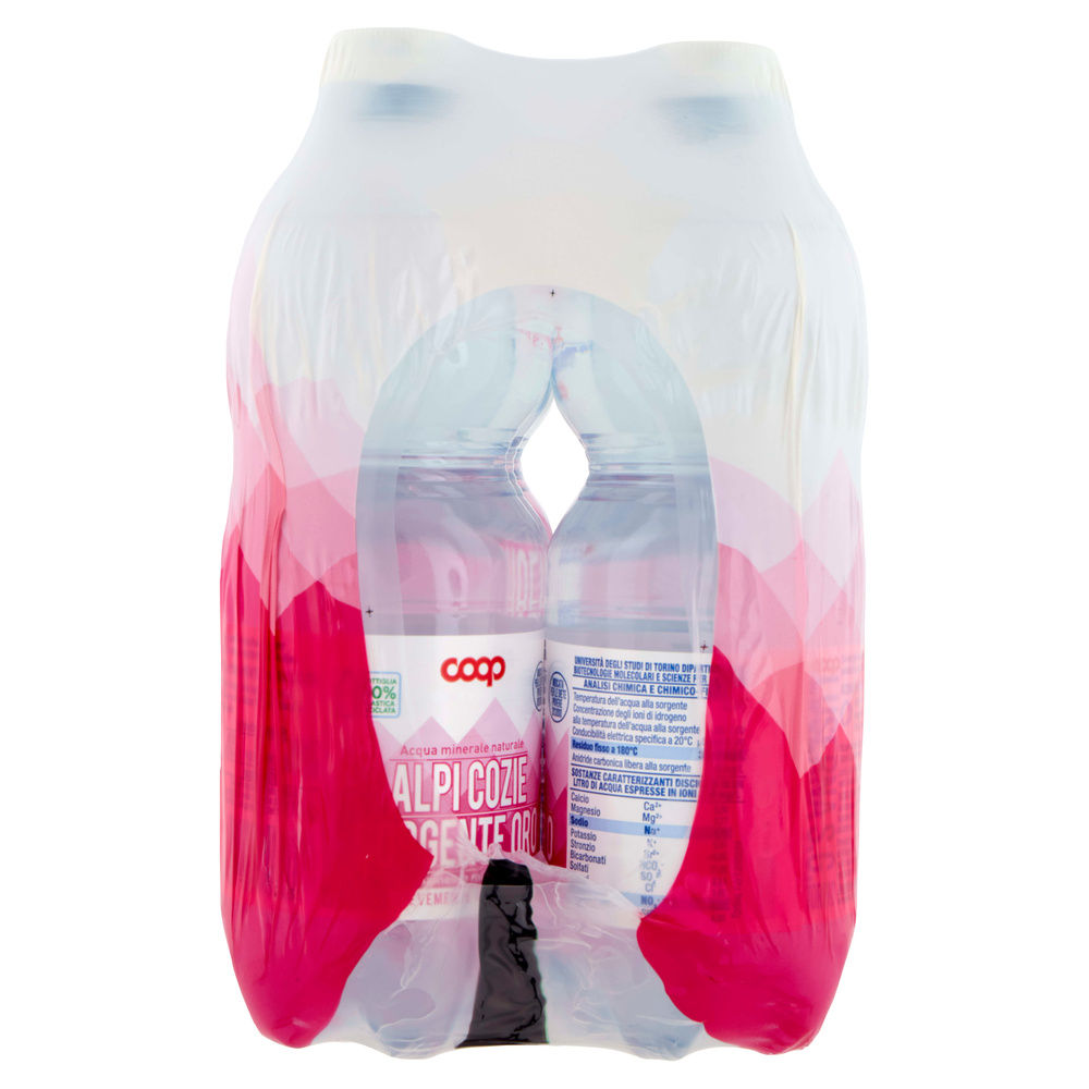 ACQUA LEGGERMENTE FRIZZANTE COOP ORO 30% RPET CLUSTER ML 500 X 6 - 8