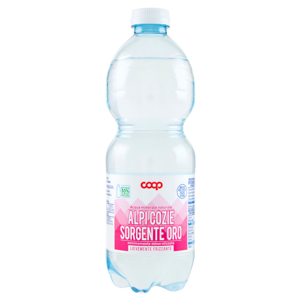 ACQUA LEGGERMENTE FRIZZANTE COOP ORO 30% RPET ML 500 - 0