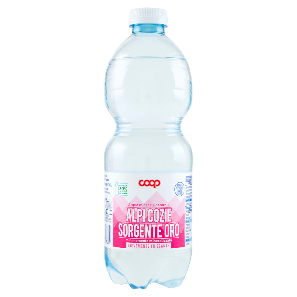 ACQUA LEGGERMENTE FRIZZANTE COOP ORO 30% RPET ML 500 - 6