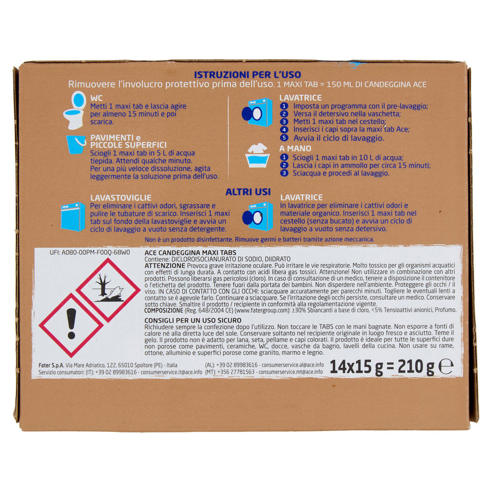 CANDEGGINA ACE GREEN PROFUMATA MONODOSI TABS PZ.14 G 210 - 1