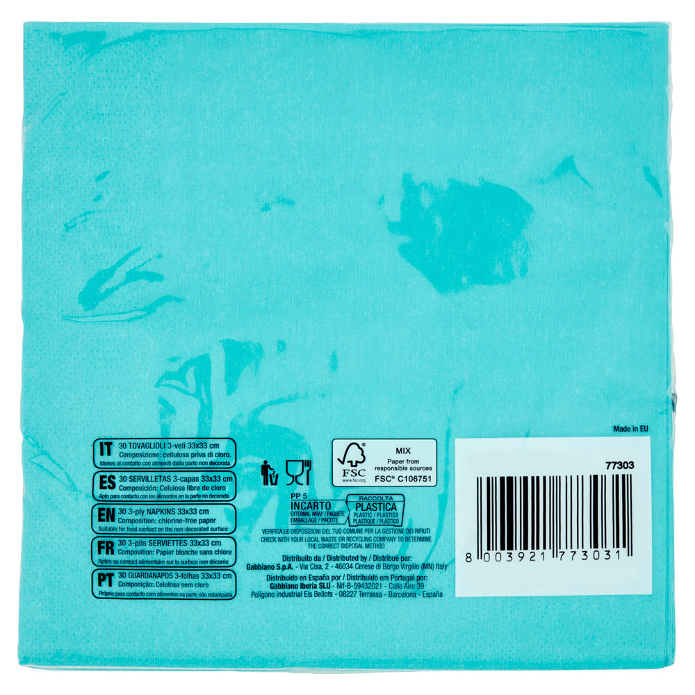 TOVAGLIOLI 3V 33X33 TURCHESE SMART PZ 30 - 1