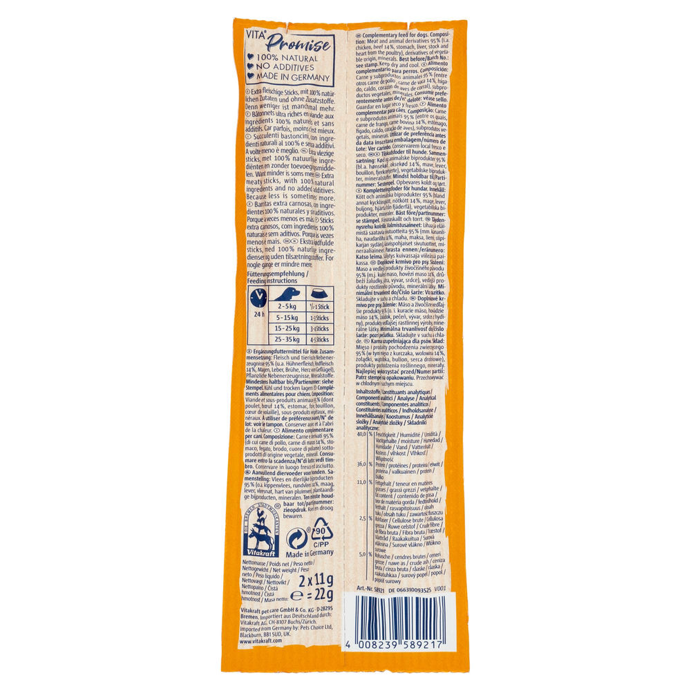 VITA NATURALS STICKS MANZO VITAKRAFT 2PZ G22 - 1