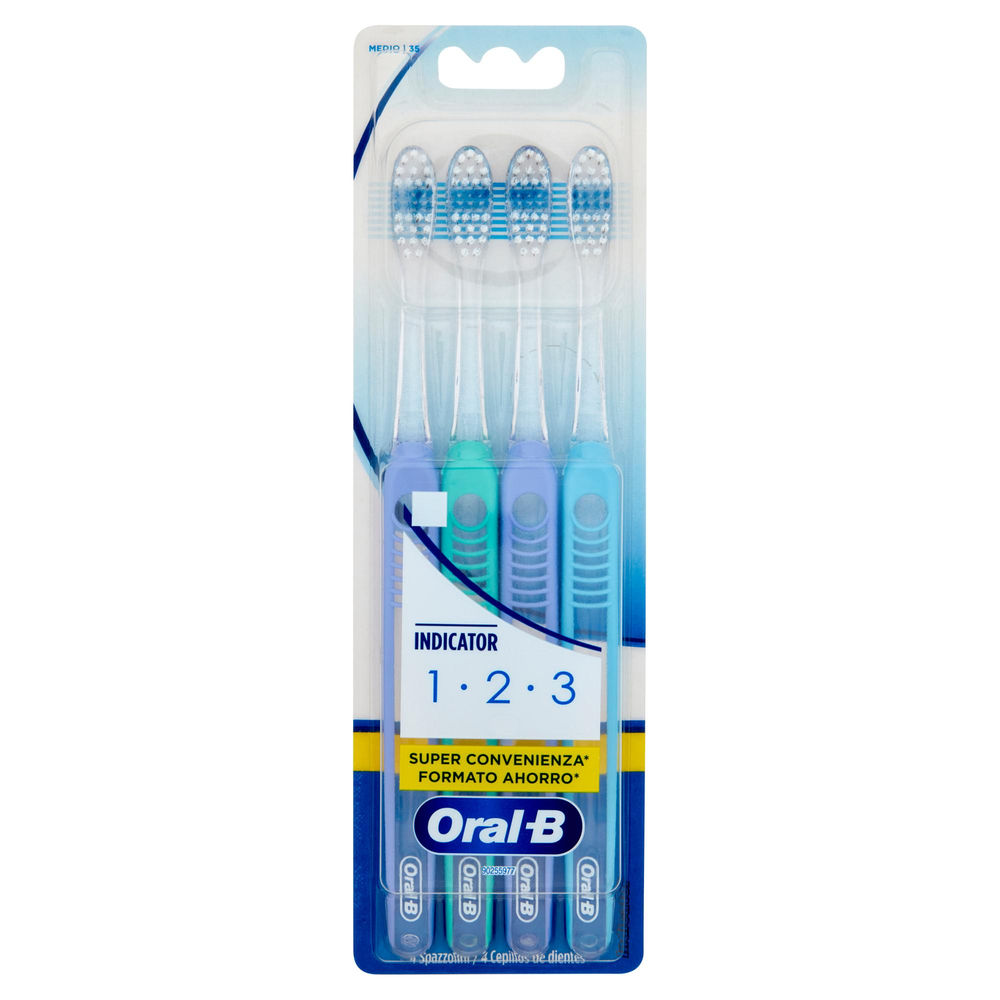 Spazzolino manuale oral-b 123 indicator 35m pz.4