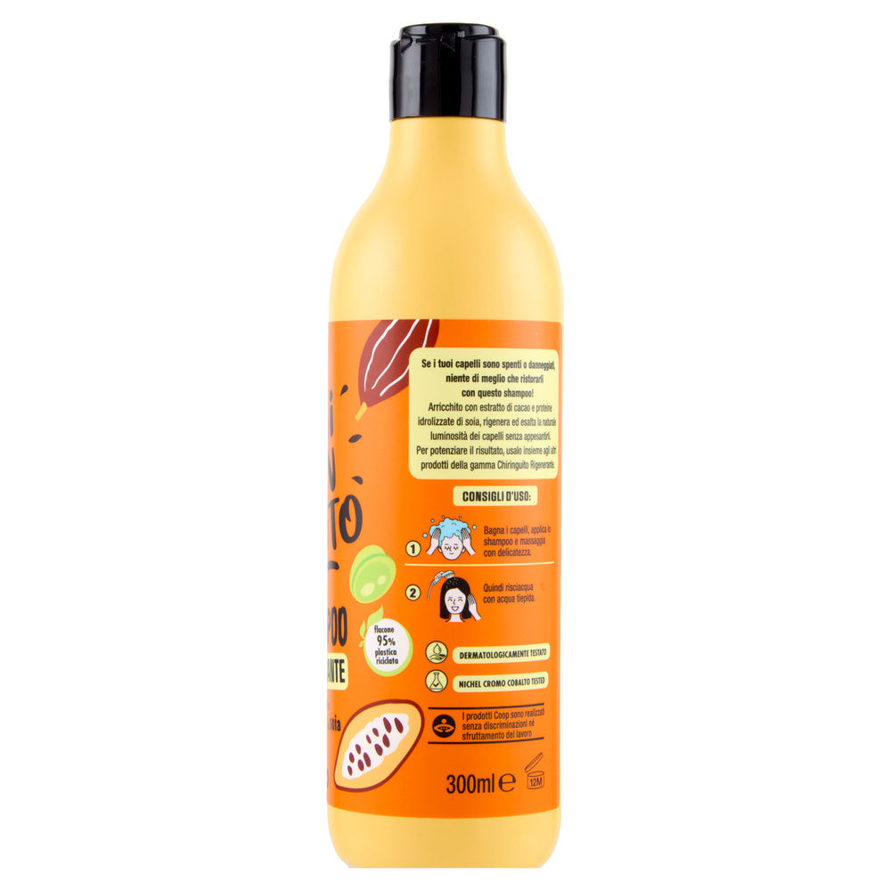 SHAMPOO RIGENERANTE CACAO E PROTEINE DI SOIA CHIRINGUITO COOP ML 300 - 9