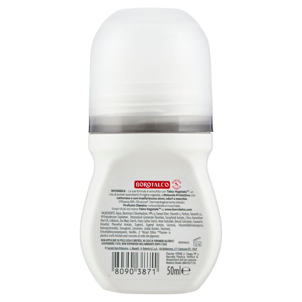 DEODORANTE ROLL-ON BOROTALCO INVISIBLE GRIGIO ML 50 - 1