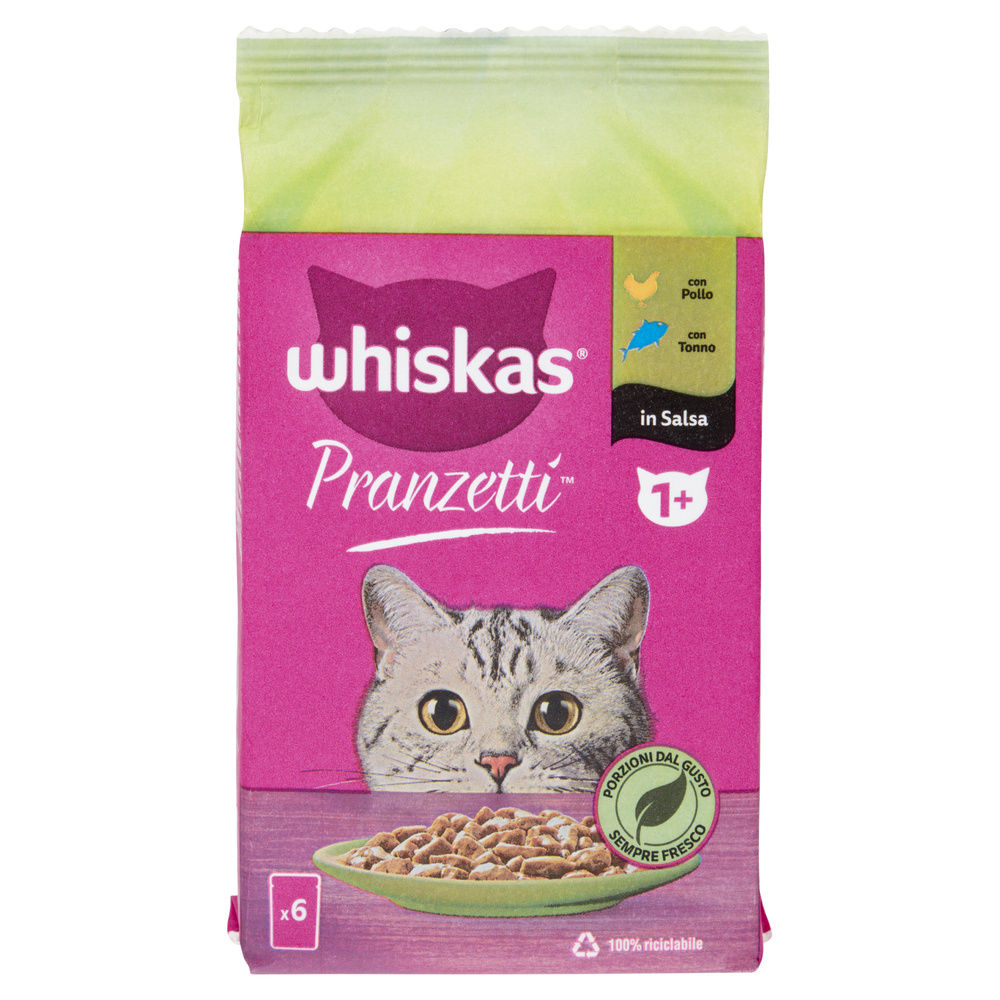 UMIDO GATTO WHISKAS PRANZETTI MARI E MONTI 1+ MULTIPACK G 50 X 6 - 6