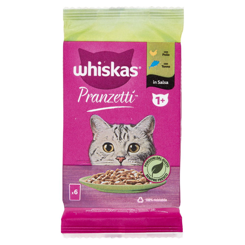 UMIDO GATTO WHISKAS PRANZETTI MARI E MONTI 1+ MULTIPACK G 50 X 6 - 2
