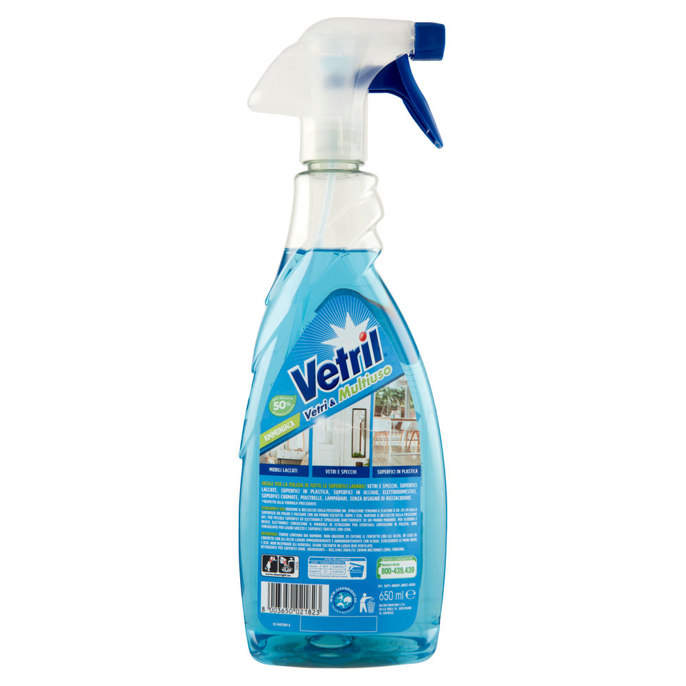 DETERGENTE MULTISUPERFICIE VETRIL AMMONIACA SPRAY ML 650 - 1