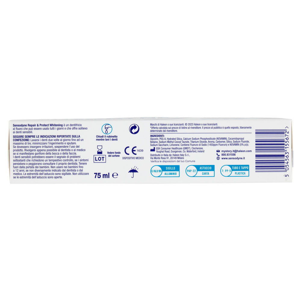 DENTIFRICIO SENSODYNE RIPARA E PROTEGGI WHITENING NUOVA FORMULA ML 65+10OMAGGIO - 3