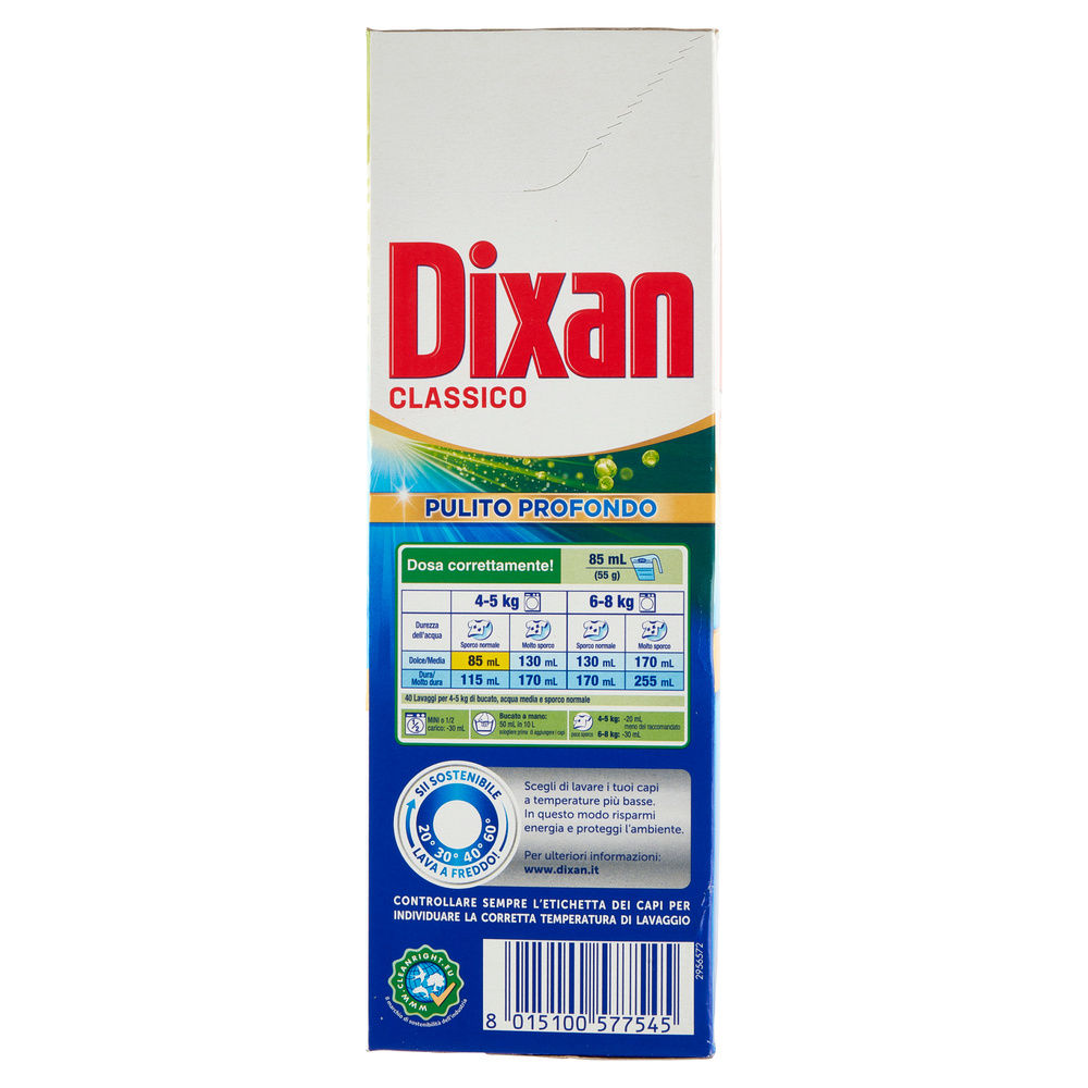 DETERSIVO LAVATRICE DIXAN POLVERE 40 MISURINI KG 2,20 - 2