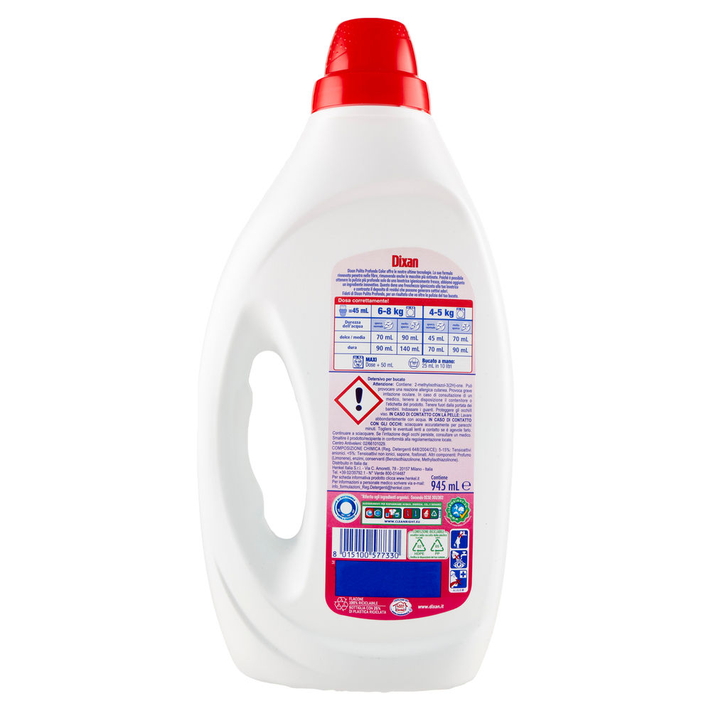 DETERSIVO LAVATRICE DIXAN LIQUIDO COLOR 21 LAVAGGI  L 0,945 - 1