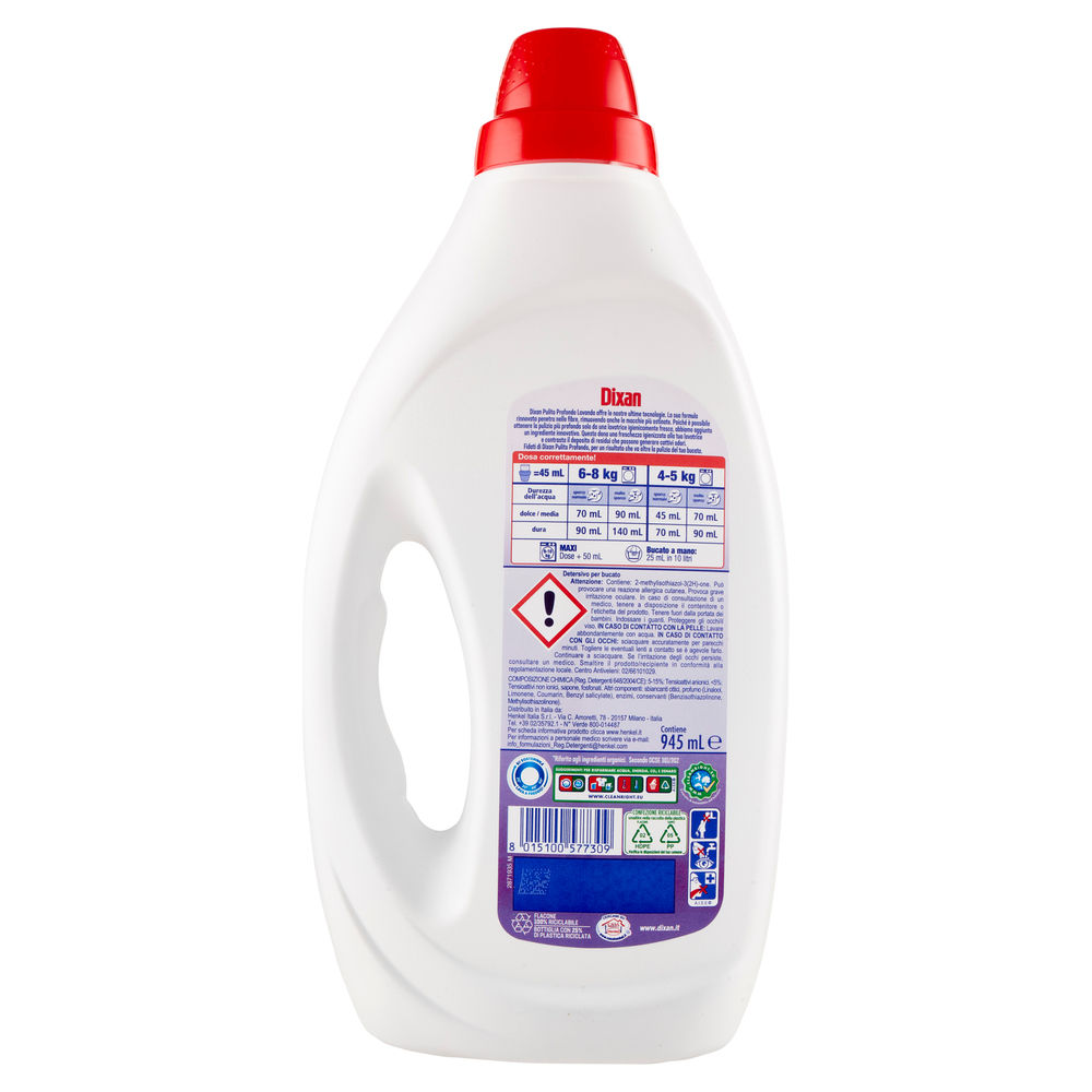 DETERSIVO LAVATRICE DIXAN LIQUIDO LAVANDA 21 LAVAGGI  L 0,945 - 1