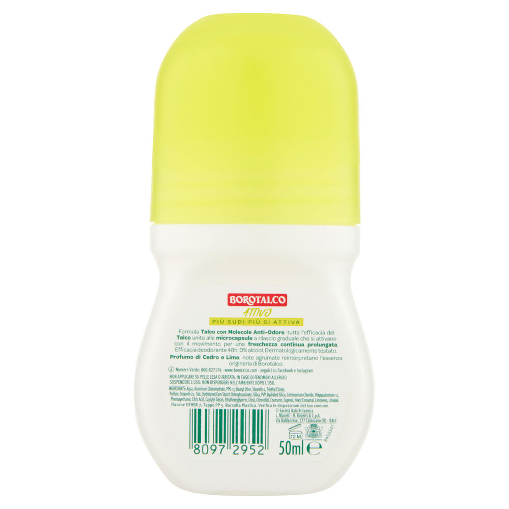 DEODORANTE ROLL-ON BOROTALCO ATTIVO GIALLO ML 50 - 1
