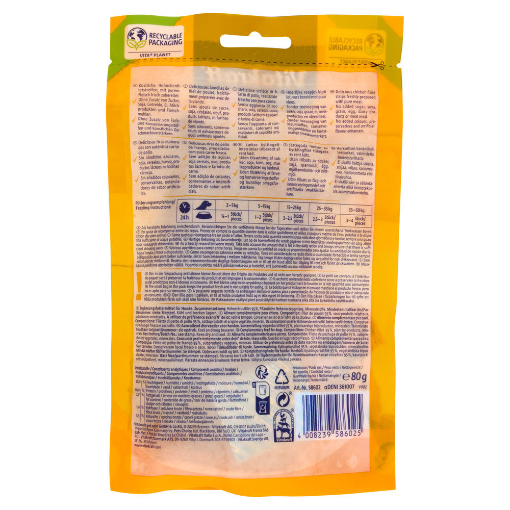 VITAKRAFT CHICKEN FILETS - FILETTI DI POLLO G80 - 1