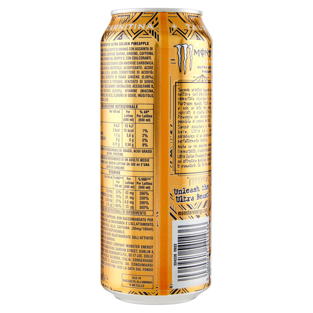 BEVANDA ENERGY DRINK ULTRA GOLD MONSTER LATTINA ML 500 - 1