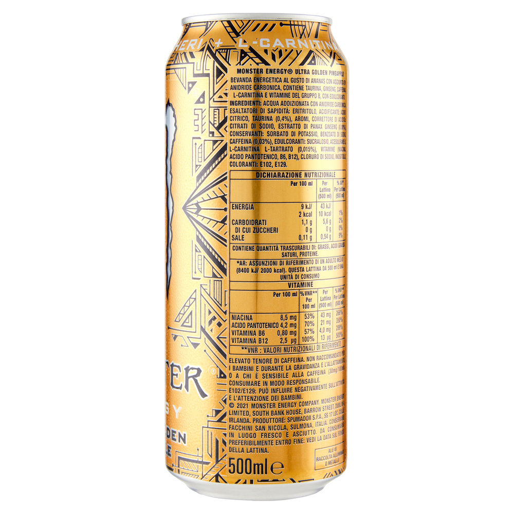 BEVANDA ENERGY DRINK ULTRA GOLD MONSTER LATTINA ML 500 - 3