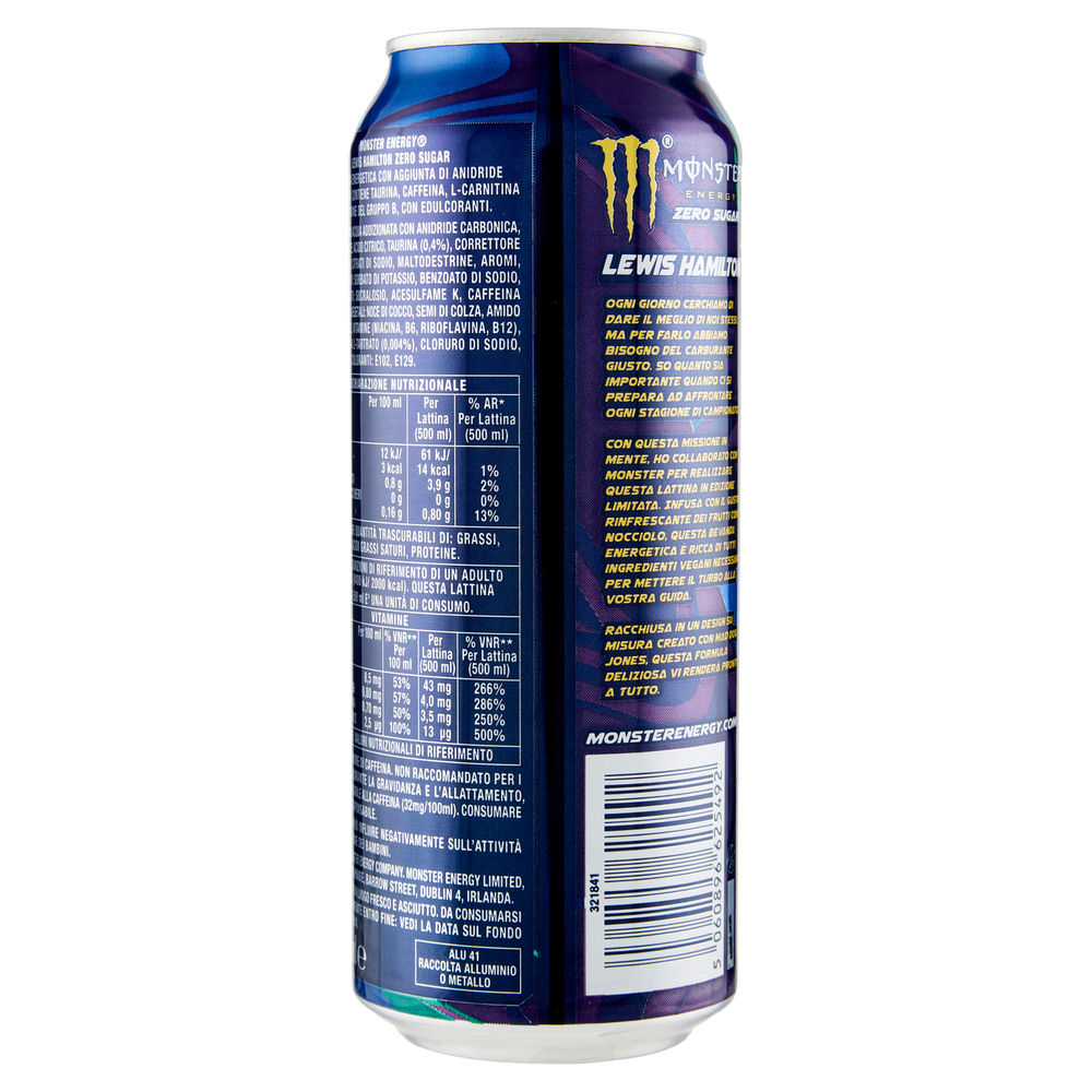 BEVANDA ENERGY DRINK LH44 ZERO SUGAR MONSTER LATTINA ML 500 - 1