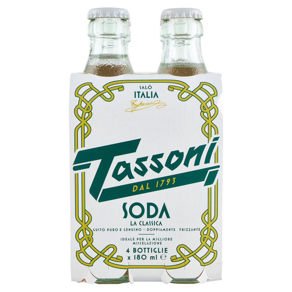 ACQUA GASSATA SODA WATER TASSONI CLUSTER ML 180X4 - 0