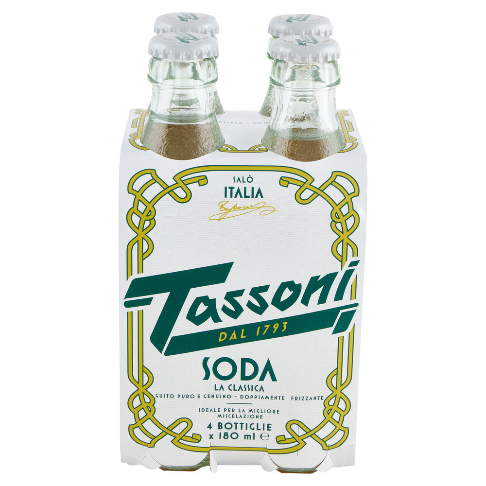 ACQUA GASSATA SODA WATER TASSONI CLUSTER ML 180X4 - 4