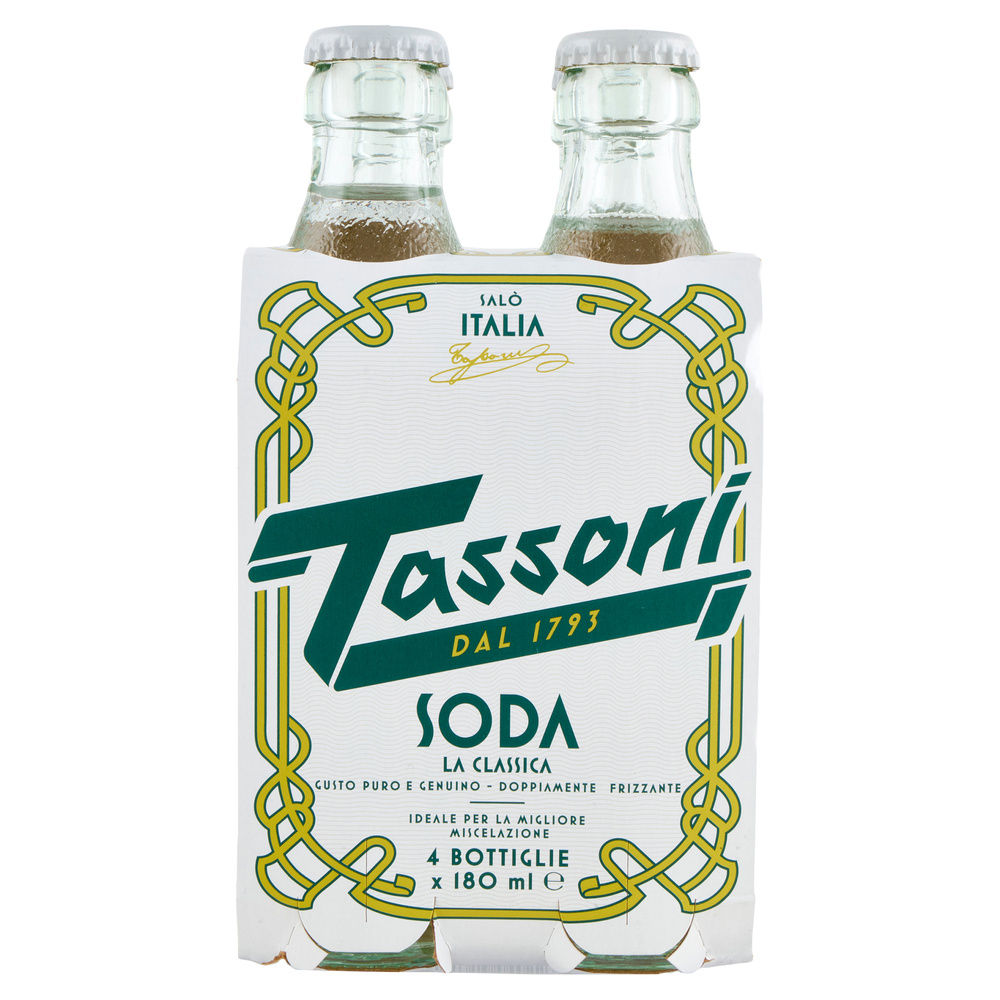 ACQUA GASSATA SODA WATER TASSONI CLUSTER ML 180X4 - 5