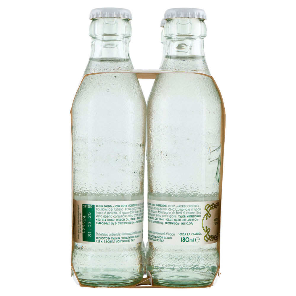 ACQUA GASSATA SODA WATER TASSONI CLUSTER ML 180X4 - 7