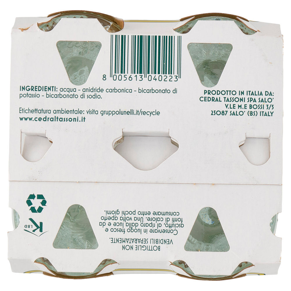 ACQUA GASSATA SODA WATER TASSONI CLUSTER ML 180X4 - 2