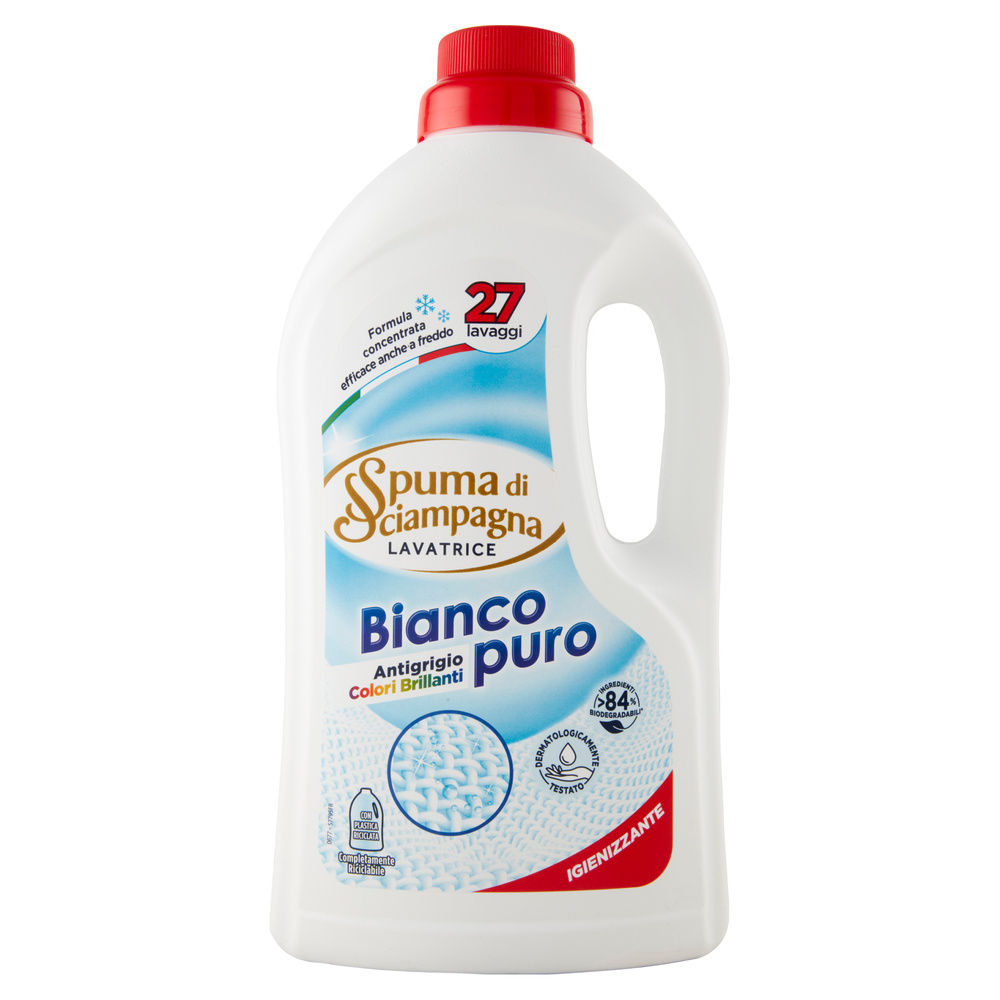 DET LAVATRICE LIQ SPUMA DI SCIAMPAGNA BIANCO PURO 27 LAV L 1,215 - 2